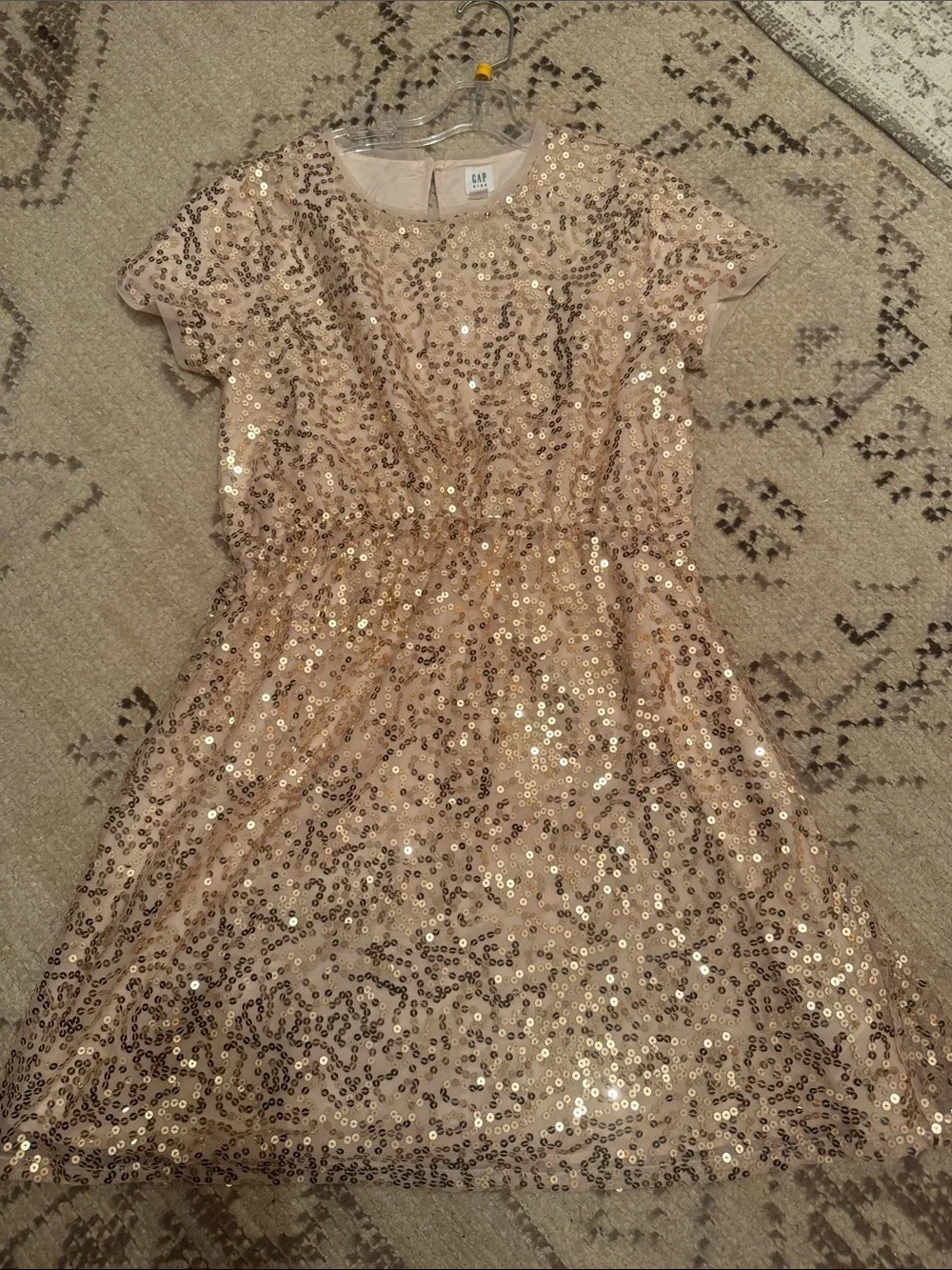 GAP Girls Gold Sequin A-Line Dress